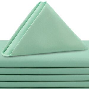 20 mint green table napkins, used once. No signs of wear or tear